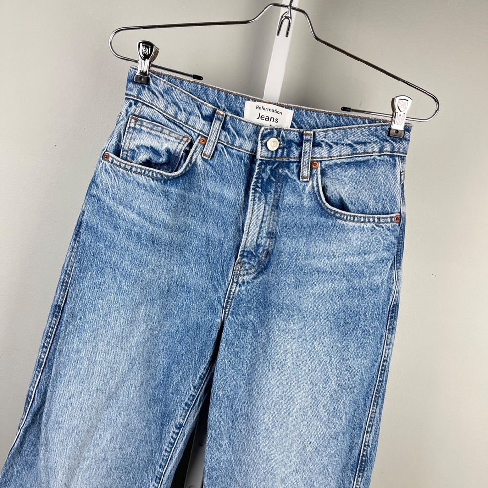 Reformation Jeans Womens 26 Val 90's Mid Rise Straight Leg Denim Colorado Wash - Picture 1 of 8